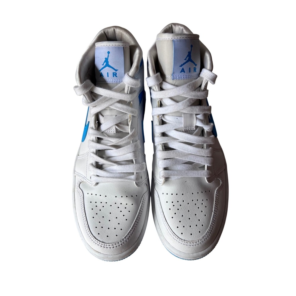 Women's Air Jordan 1 Mid UNC BQ6472-114 Blue & White Nike Size 8 Sneakers